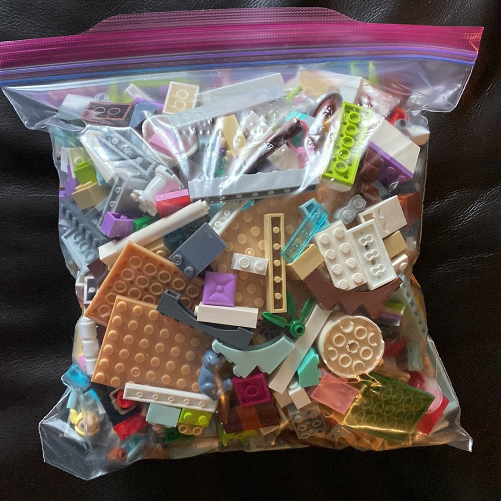 Lego’s Gallon size bag filled loose bricks and accessories building play kids
